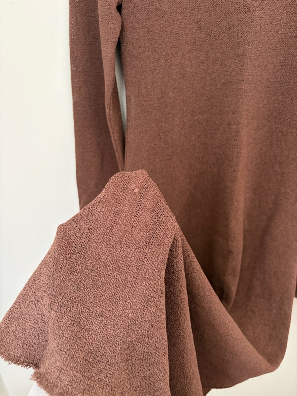 Zara Brown Long-Sleeve Maxi Dress - Picture 7 of 8